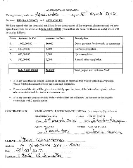 contratto della paolo's academy school